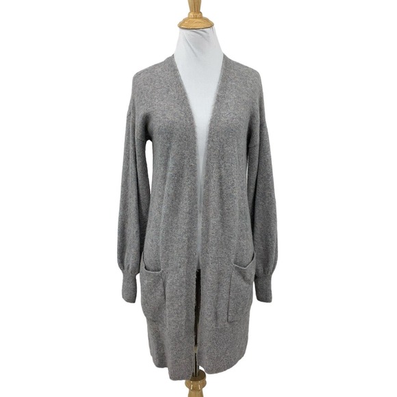 Madewell Cardigan Women XS Extra Small Grey Ryder Longline Merino Alpaca Sweater - Picture 1 of 14
